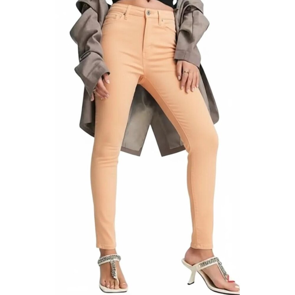 Topshop Moto Women's Jamie Skinny Jeans Light Orange Size W28 L32